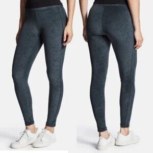 James Perse Knit Velvet Japanese Imported Mid Rise Leggings In Clarington Size 2